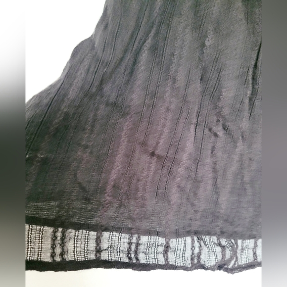 Zac&Rachel Women Top Blouse Cotton/Rayon Layered Square Neck Flowy Black 1X - Picture 4 of 16